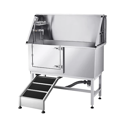 Ruie Stainless Steel Dog Washing Station 50 inch Pet Grooming Tub with Ramp