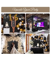 Yescom Instahibit 10x7 FeeT Shimmer Wall Backdrop with Stand 72 Pieces Panels Decor for Wedding Party