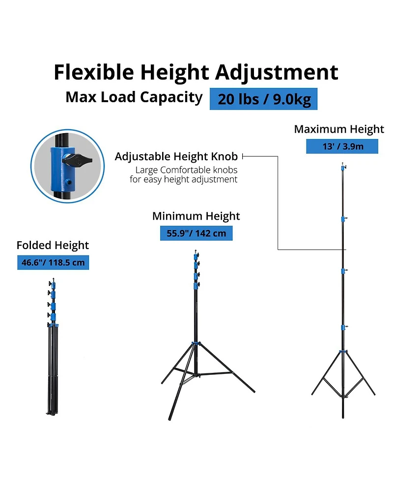 Flashpoint Pro Air-Cushioned Heavy-Duty Light Stand