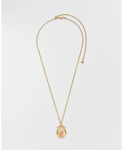 Fable England O Initial Orchid Gold Spinner Chain Necklace