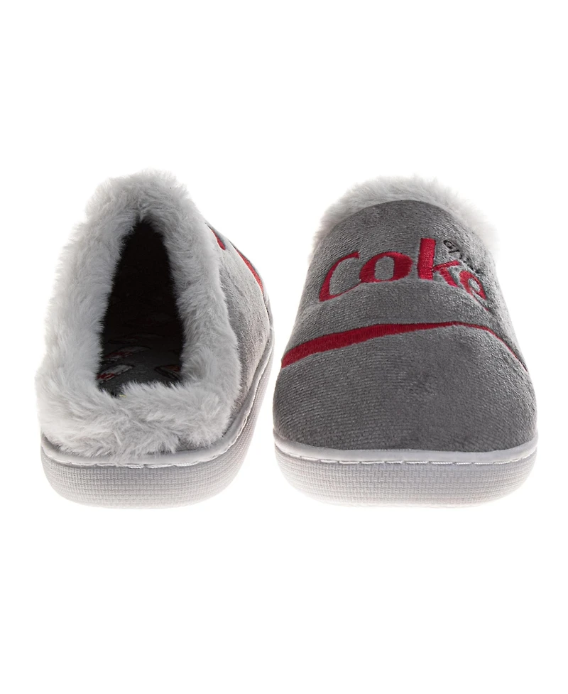 Coca-Cola Men's Coke Logo Casual Slippers Cozy SoftLined Warm Indoor Comfort Shoes