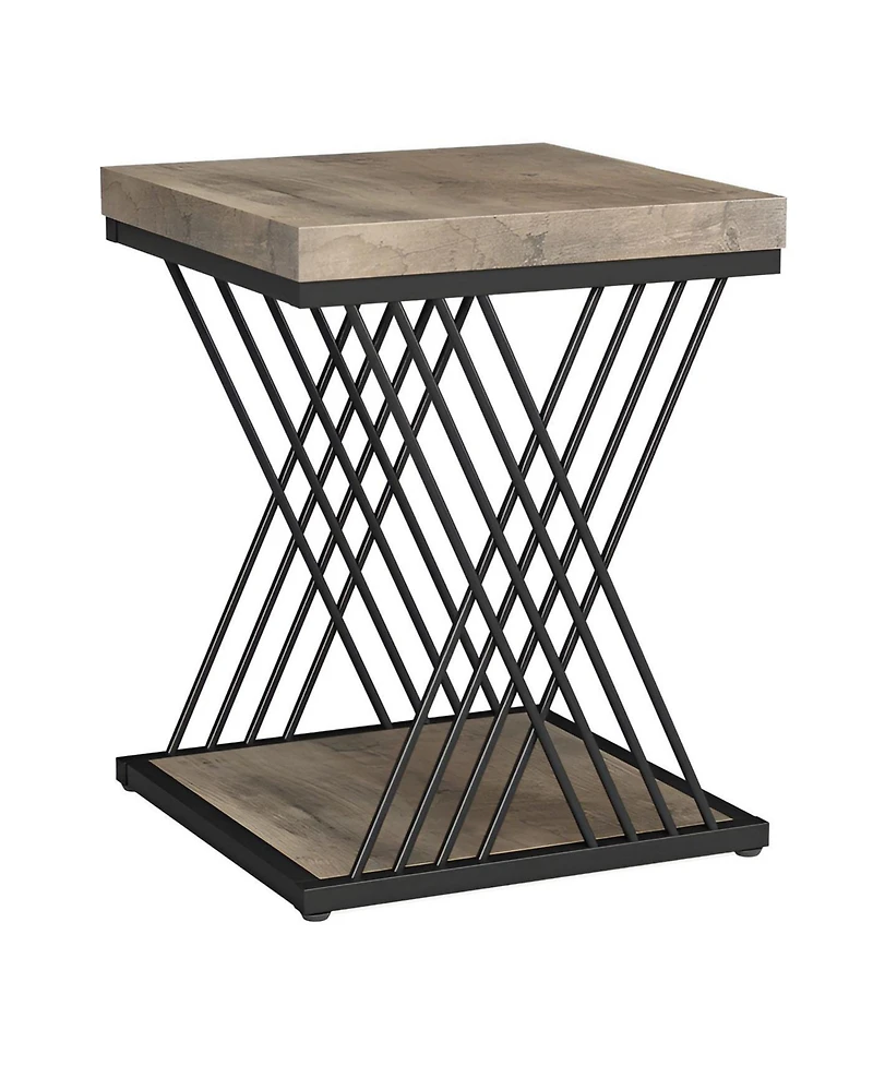 Slickblue Modern 2 Tier Side Table for Bedside Sofa and Small Spaces