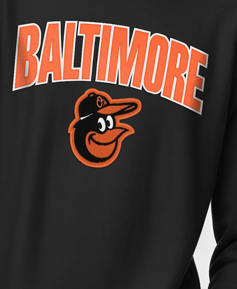 Champion Men's Black Baltimore Orioles Reverse Weave Chenille Sweatshirt