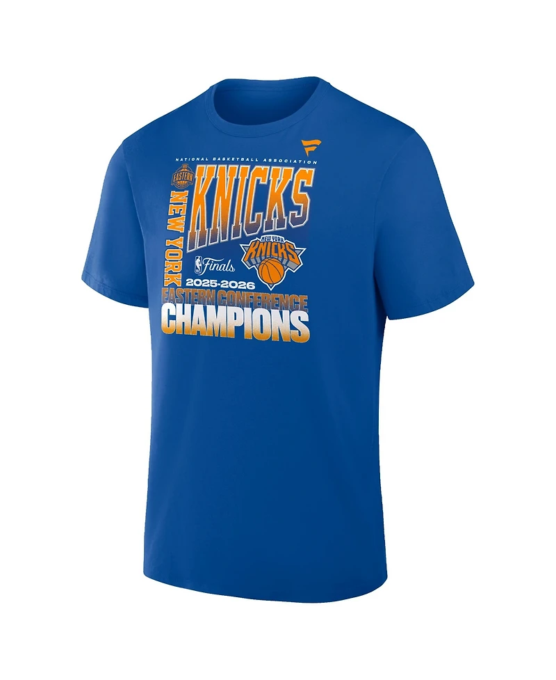 Fanatics Men's Royal New York Knicks 2026 Eastern Conference Champions Stacked Block T-Shirt