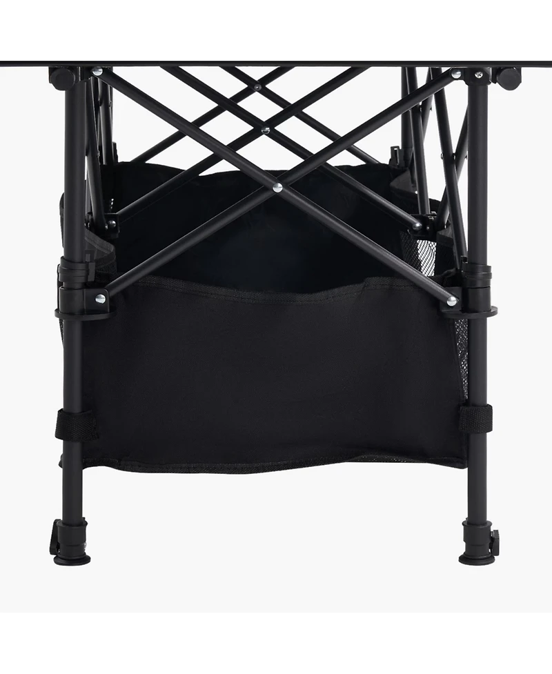Yiortwo Folding Portable Camping Table, Aluminum Roll Up Picnic Table with Storage Bag
