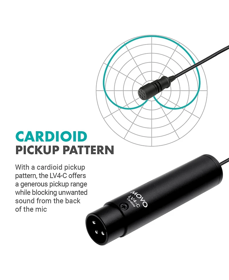 Movo LV4-c Cardioid Xlr Lavalier Microphone