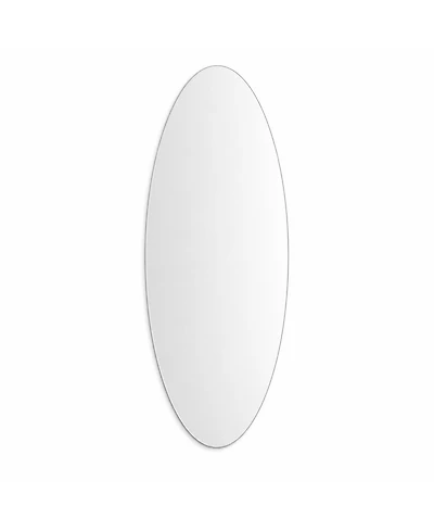Phying Oval Full Length Wall Mounted Mirror Copper Free Glass Hd Clear Reflection Moisture Resistant Mirror for Entryway Bedroom Salon