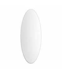 Phying Oval Full Length Wall Mounted Mirror Copper Free Glass Hd Clear Reflection Moisture Resistant Mirror for Entryway Bedroom Salon