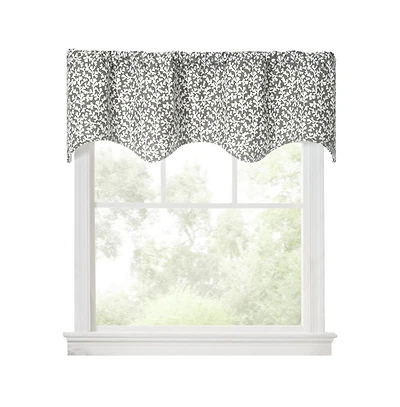 Ellis Curtain Sea Tumble 3inch Rod Pocket Cotton Machine Wash and Dry Scallop Valance Lined