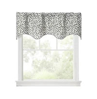 Ellis Curtain Sea Tumble 3inch Rod Pocket Cotton Machine Wash and Dry Scallop Valance Lined