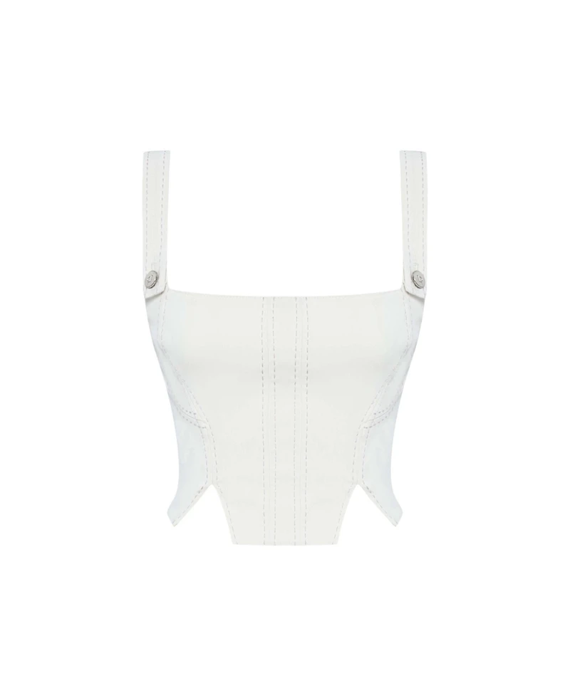 Jendue Women's Catalina Denim Crop Top - Stylish and Versatile