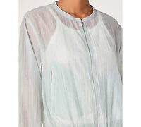 Astr the Label Women's Aeva Round Neck Bomber Jacket