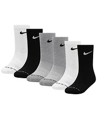 Nike Boys' and Girls' 4-7 Dri-fit Elevated Crew Socks, 6-Pack