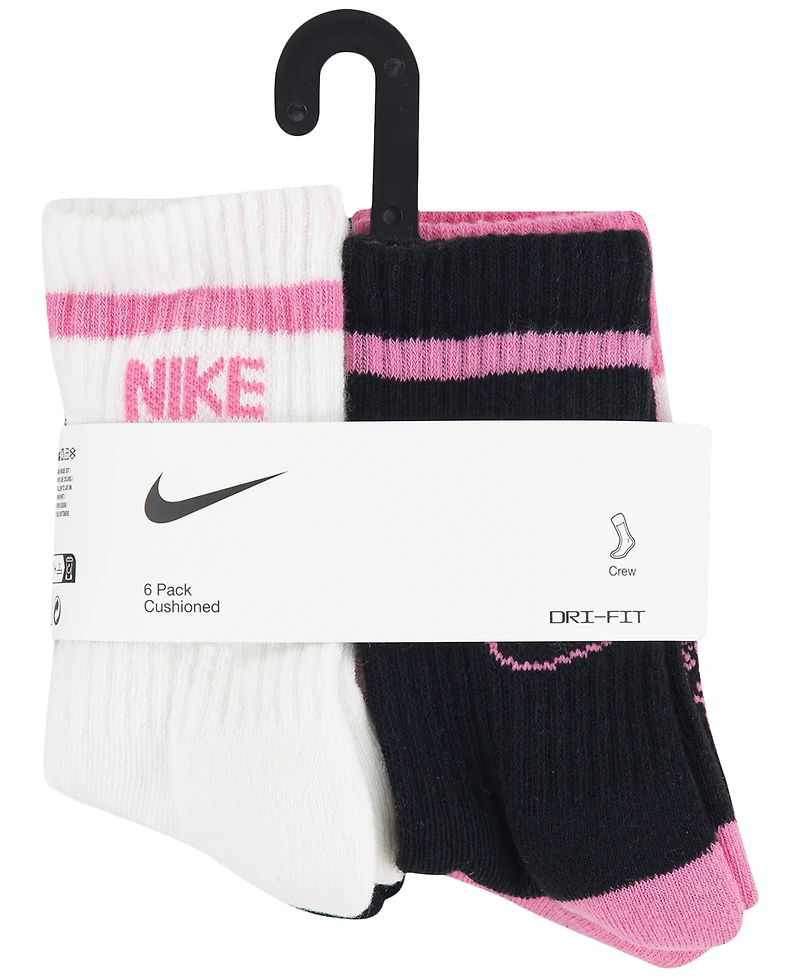 Nike Little Kids 6-Pack Retro Crew Socks