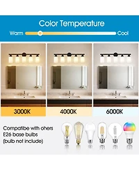Midola 5-Light Matte Wall Lamps with White Glass Shades (No Bulbs) Sconce Lighting for Bedroom Living Room