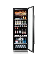 Ca'Lefort 24 inch Beverage Refrigerator cooler 373 Cans,Freestanding or Built-In Beverage fridge with 3 Led for Home