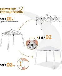 gaomon 10 x 10 Feet Pop Up Canopy Tent with Carrying Bag, Slant Leg Instant Gazebo for Beach, Patio, Deck and Garden