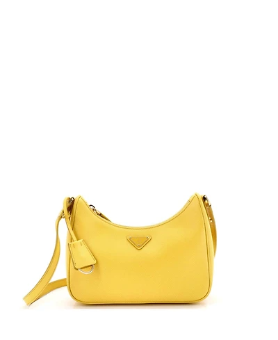 Pre-Owned Prada Mini Re-Edition Hobo Saffiano Leather