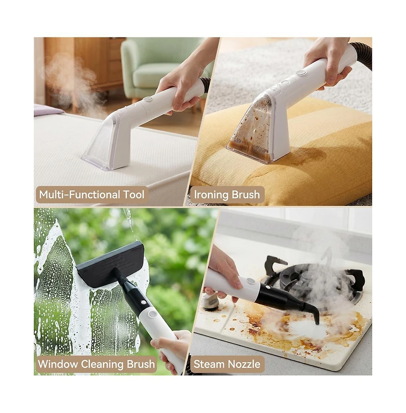 Topteng 1700W Steam Cleaner for Carpet –Hot Water, 16KPA Suction