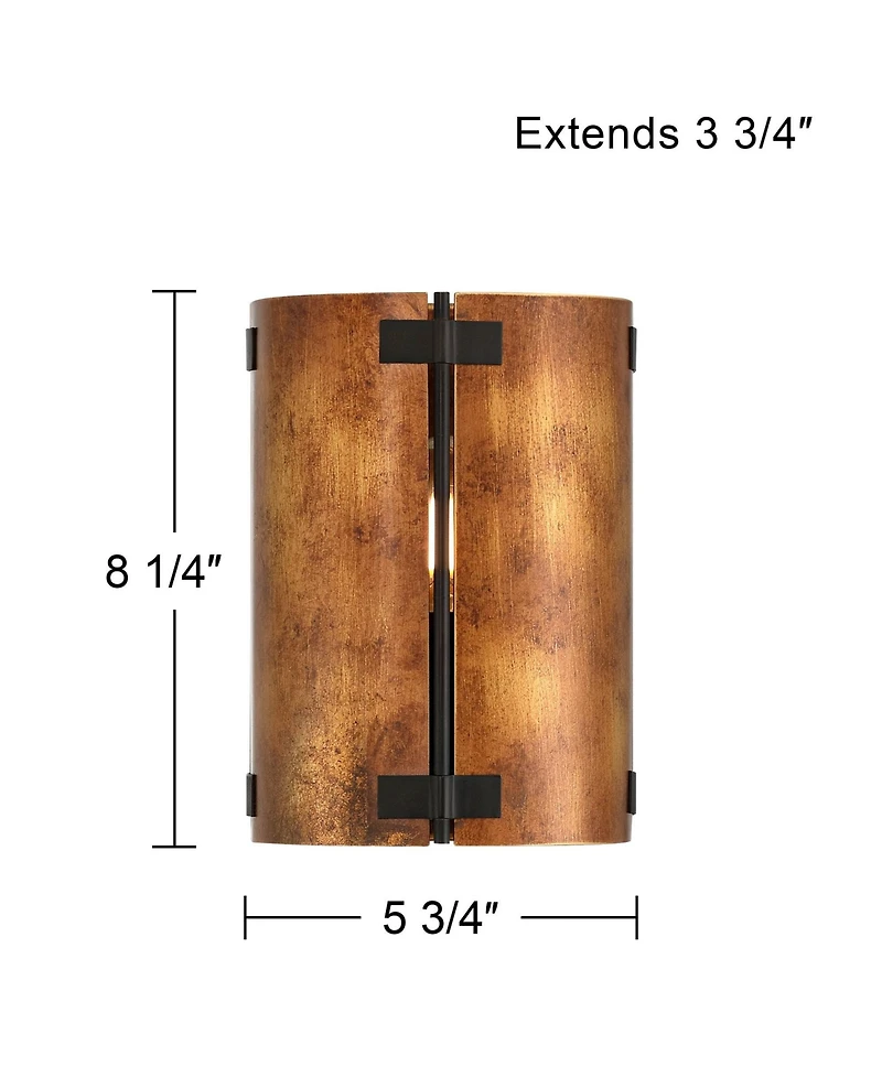 Possini Euro Design Possini Euro Julian 8 1/4"H Rustic Bronze Metal Wall Sconce Set of 2