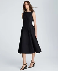 Kenneth Cole Women's Sleeveless Boat Neck Midi Dress