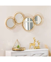 Phying Modern Metal Wall Art Mirror Decor Hanging Wall Sculpture for Home Living Room Bedroom Dining Room