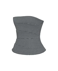 Miss Circle Women's Ulla Micro-Houndstooth Strapless Peplum Top