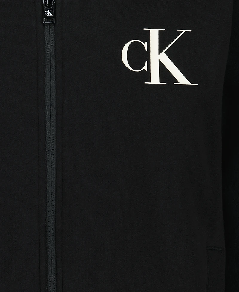 Calvin Klein Boys' 8-20 Long-Sleeve Bomber Sweatshirt