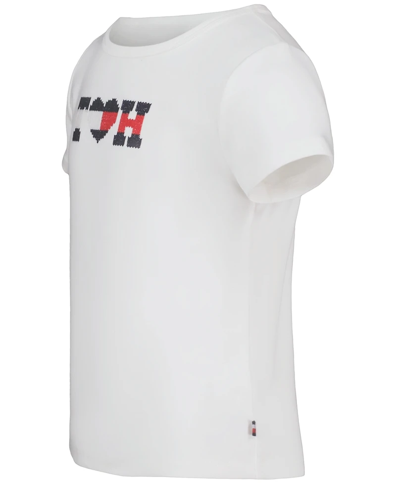 Tommy Hilfiger Girls' 7-16 Embroidered Short-Sleeve T-Shirt