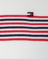 Tommy Hilfiger Girls' 7-16 Striped Ribbed Short-Sleeve Dress