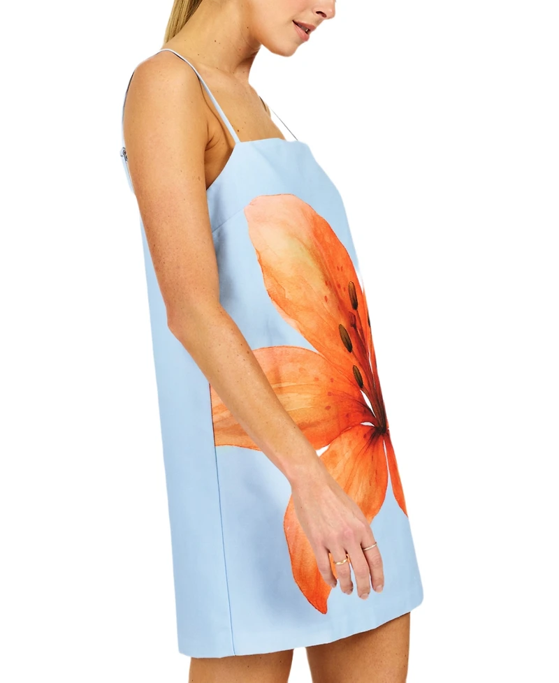Line & Dot Women's Avah Floral Printed Square Neck Dress