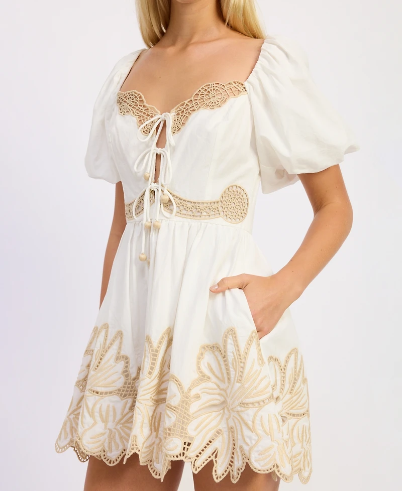 En Saison Women's Anna Sweetheart Neck Mini Dress
