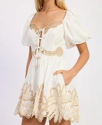 En Saison Women's Anna Sweetheart Neck Mini Dress