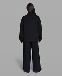 Karl Lagerfeld Paris Women's Mock Neck Zip-Front Jacket