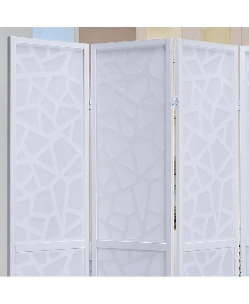 sumyeg 4-Panel Folding Room Divider Screen for Indoor Space Separation and Privacy Partition Use