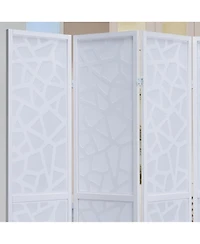sumyeg 4-Panel Folding Room Divider Screen for Indoor Space Separation and Privacy Partition Use