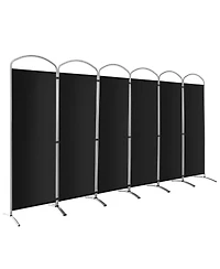 sumyeg 6-Foot 6-Panel Freestanding Folding Privacy Screen Room Divider for Indoor Use