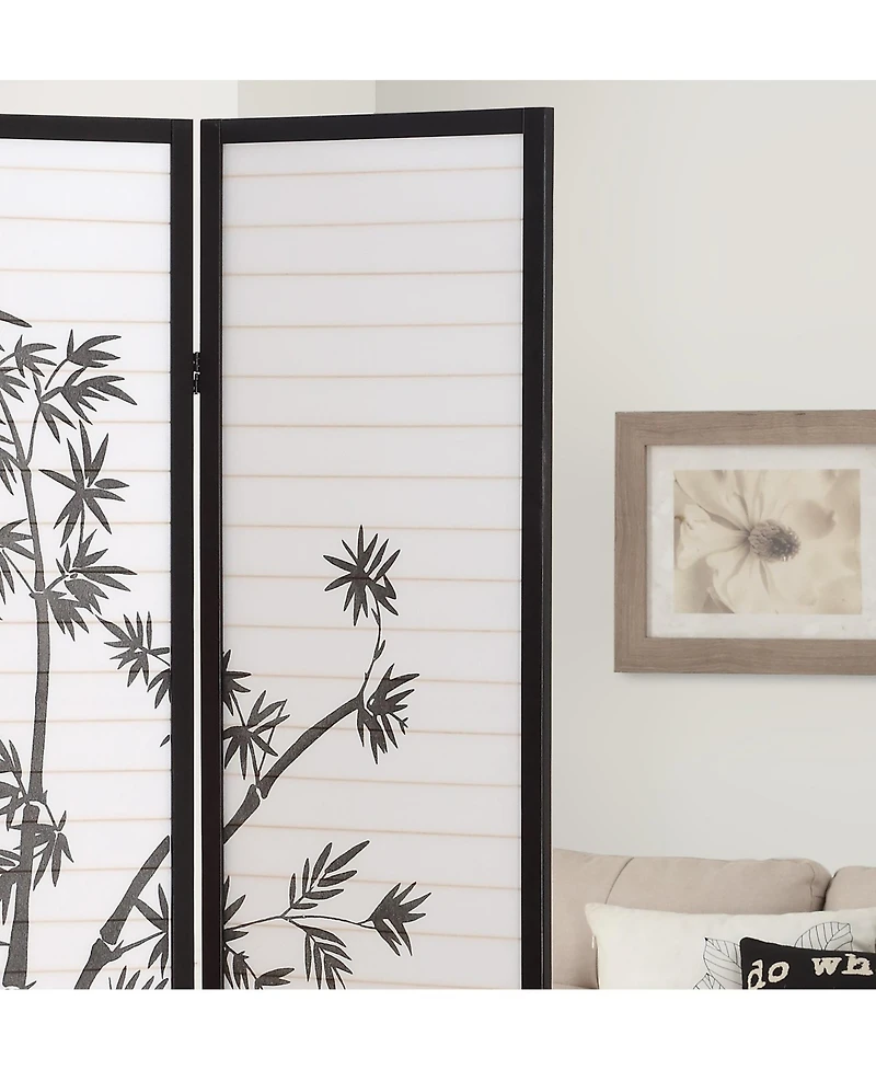 sumyeg 3-Panel Oriental Shoji Screen Room Divider Folding Privacy Screen for Indoor Room Separation and Decoration