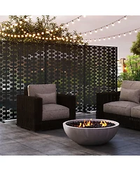 sumyeg Metal Privacy Screen Freestanding Fence Panel for Indoor Outdoor Use