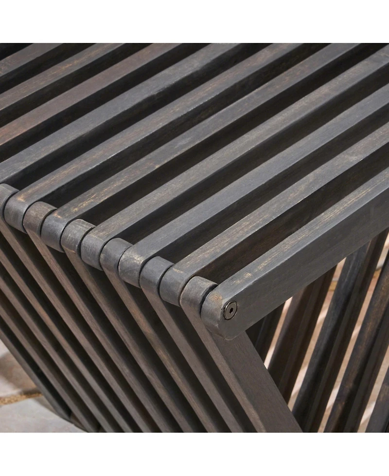 Flynama Transitional Slatted Acacia Wood Bench