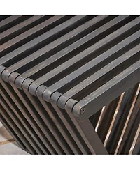 Flynama Transitional Slatted Acacia Wood Bench