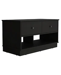 Flynama Storage Bench with 2 Open Shelves and 2 Drawers