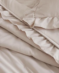 Linery & Co Dot Stitch Ruffled Quilt Set With Shams