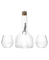 The Wine Savant Shark 34 oz. Whiskey Decanter Set