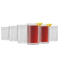 The Wine Savant Hobnail Highball Drinking Glasses, Set of 6