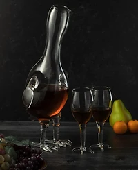 The Wine Savant Chicken Shaped 17 oz. Decanter Set