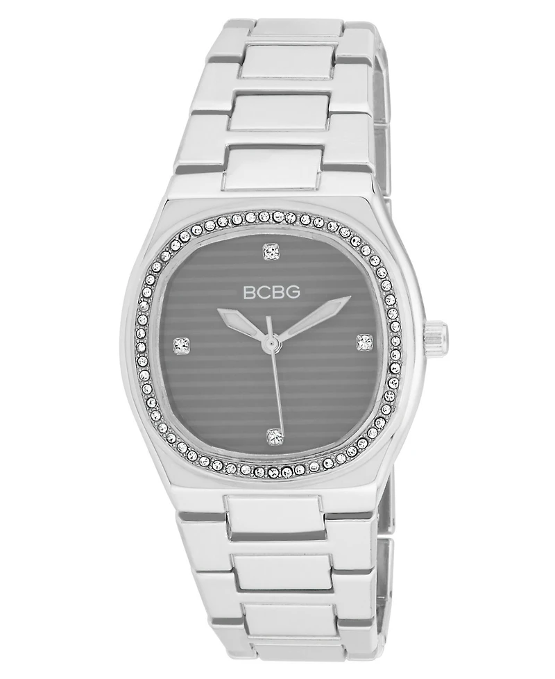Bcbg Women's Quartz Round Silver Stainless Steel Watch 33mm