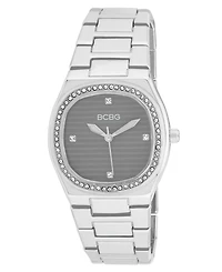 Bcbg Women's Quartz Round Silver Stainless Steel Watch 33mm
