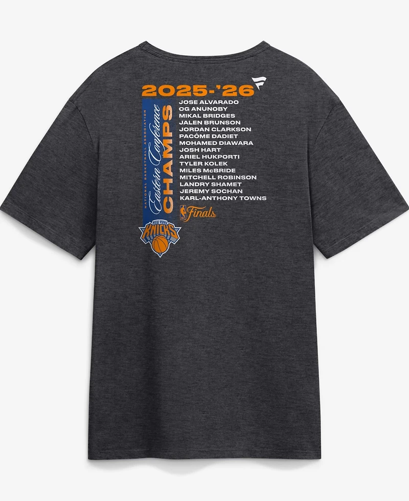 Fanatics Men's Charcoal New York Knicks 2026 Eastern Conference Champions Roster T-Shirt
