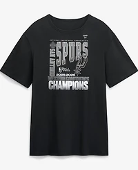 Fanatics Men's Black San Antonio Spurs 2026 Western Conference Champions Stacked Block T-Shirt